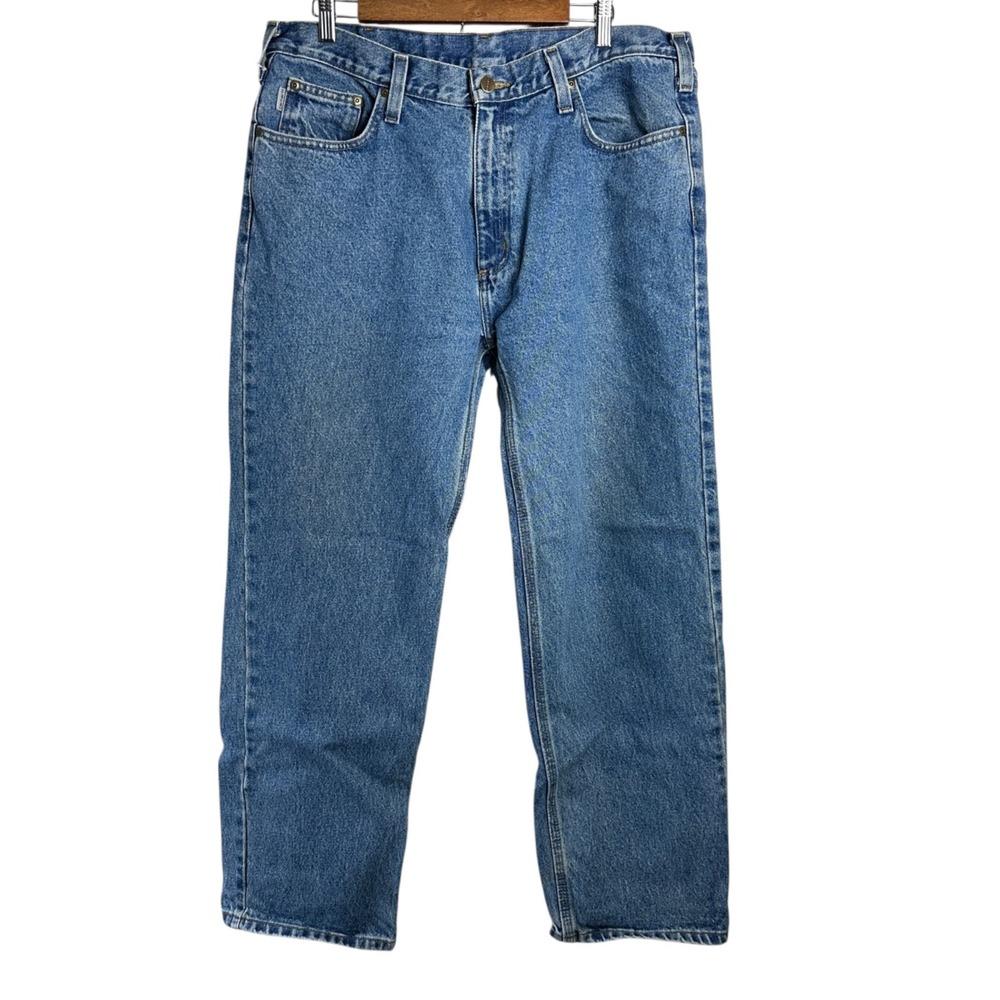 CARHARTT Relaxed Fit Straight Leg Medium Blue Jeans 100% COTTON B460-LVB 38x30